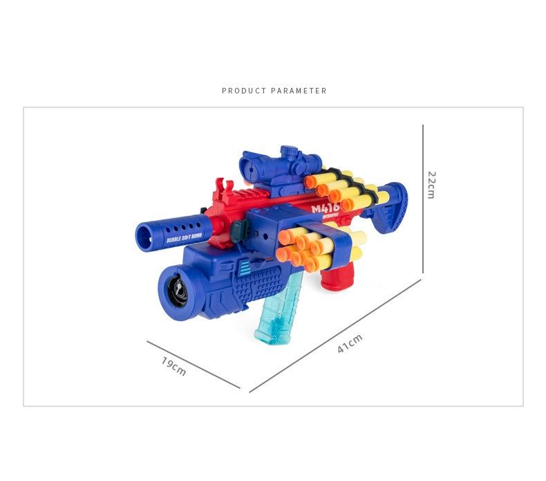 Chow Dudu Bubble Toy GD66-7 3-in-1 Bubble Gun nwere ike ịmalite mgbo dị nro na karama abụọ afụ mmiri ihe egwuregwu ụmụaka (1)