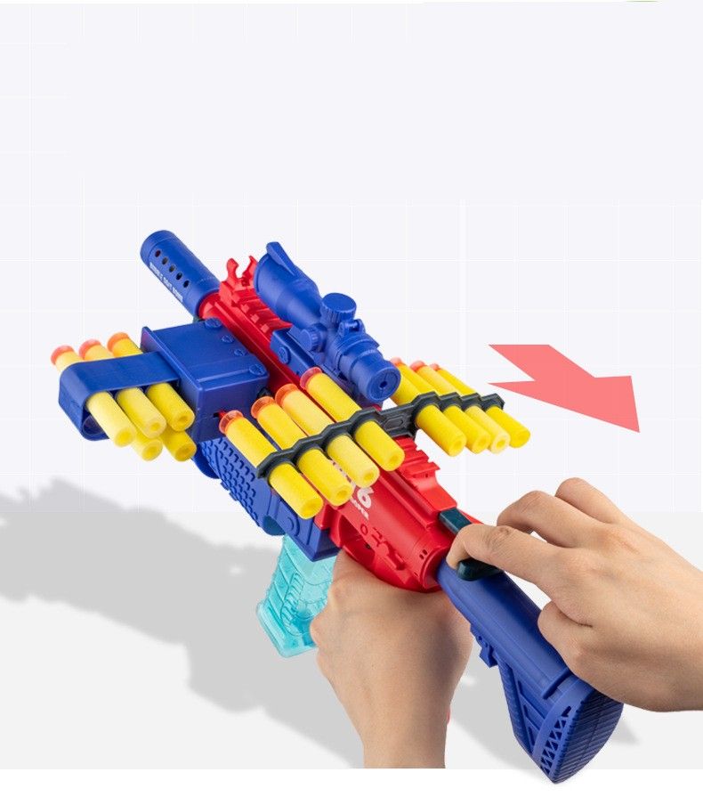 Chow Dudu Bubble Toy GD66-7 3-in-1 Bubble Gun nwere ike ibido mgbo dị nro na karama abụọ afụ mmiri ihe egwuregwu ụmụaka (2)