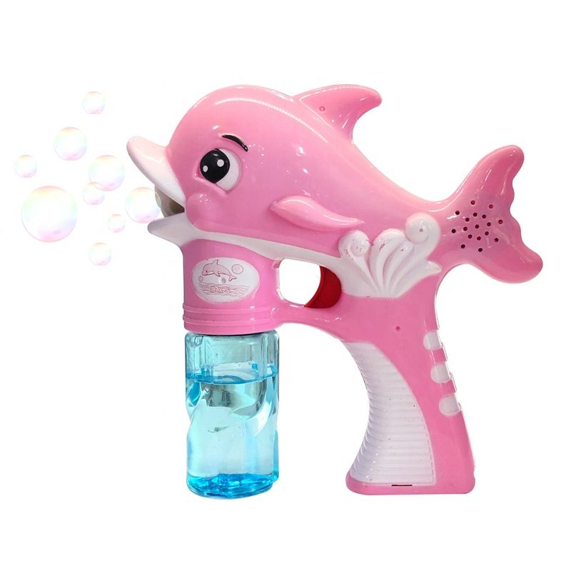 Chow Dudu buborékjáték GF6210 elektromos delfinbuborékfegyver, fény és zene (1)