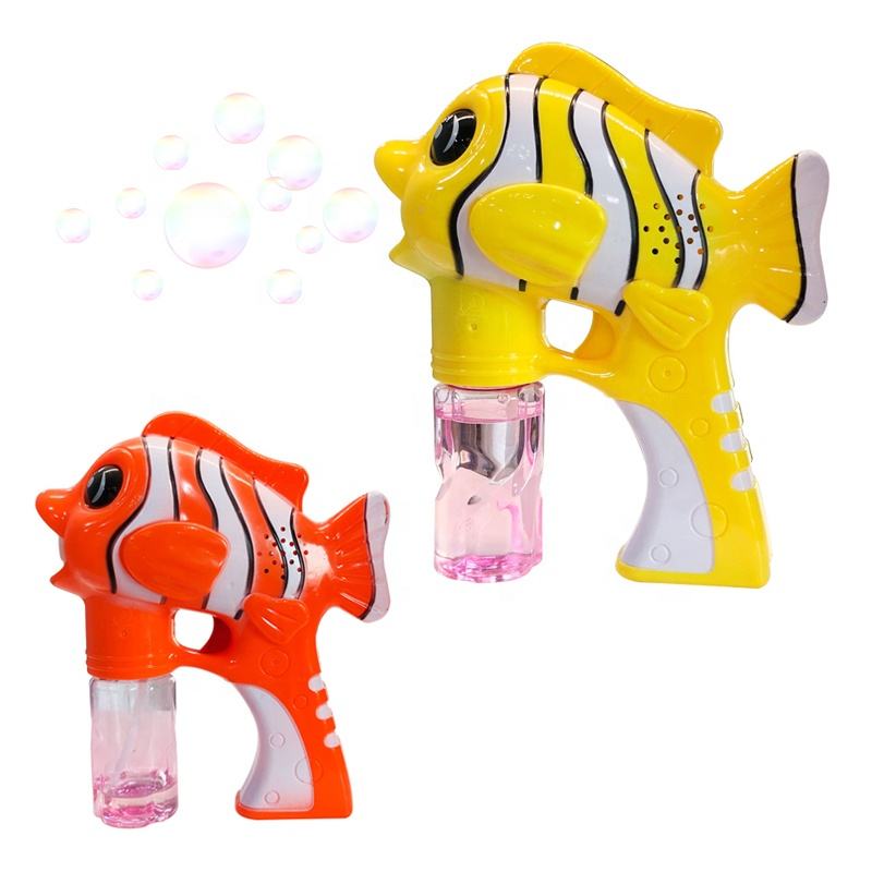 Chow Dudu Bubble Toy GF6214 Electric Clown Fish Bubble Armë me dritë dhe muzikë (4)