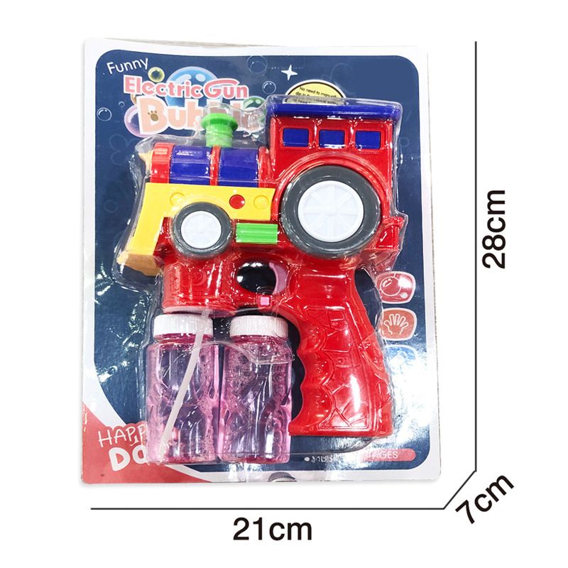Chow Dudu Bubble Toy GF6260 Electric Locomotive Bubble Gun e nang le Leseli le 'Mino (5)