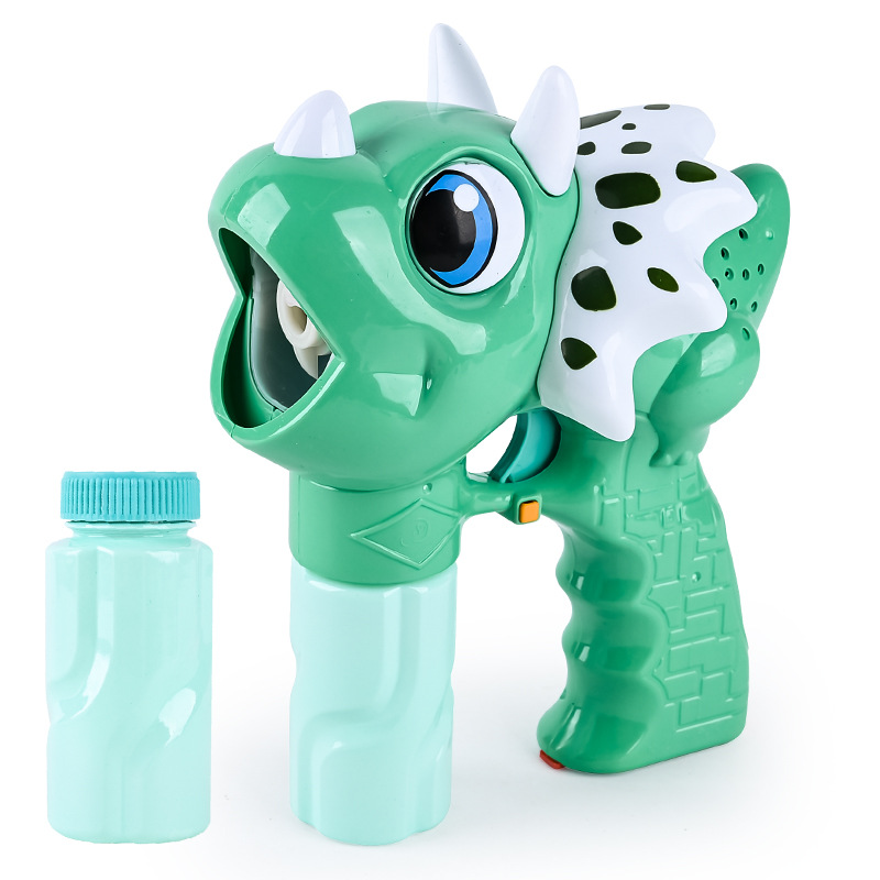 Chow Dudu Bubble Toy GF6267 Pistole a bolle di dinosauro elettrico con luce e musica (1)