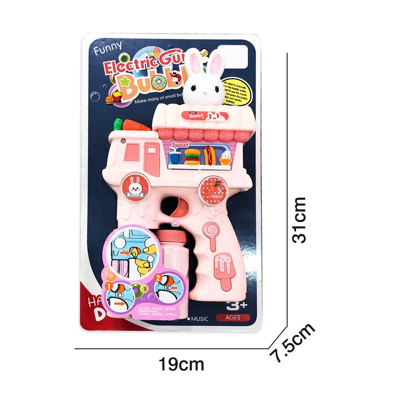 Chow Dudu Bubble Toy GF6278 Electric Rabbit Dessert Car Bubble Gun with Light & Music (5)