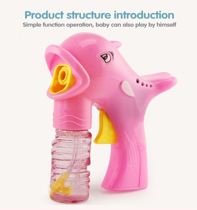 Chow Dudu Bubble Toy GF6310A Cute Delphin Bubble Gun with Bubble Water (2)