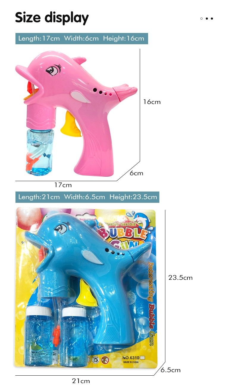 Chow Dudu Bubble Toy GF6310A Cute Dolphin Bubble Gun with Bubble Water (6)