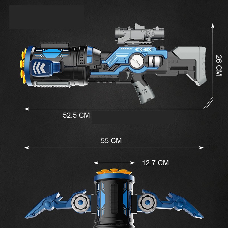 Chow Dudu Стральба Гульня Soft Bullet Gun 12 серый электрычнага арбалета (4)