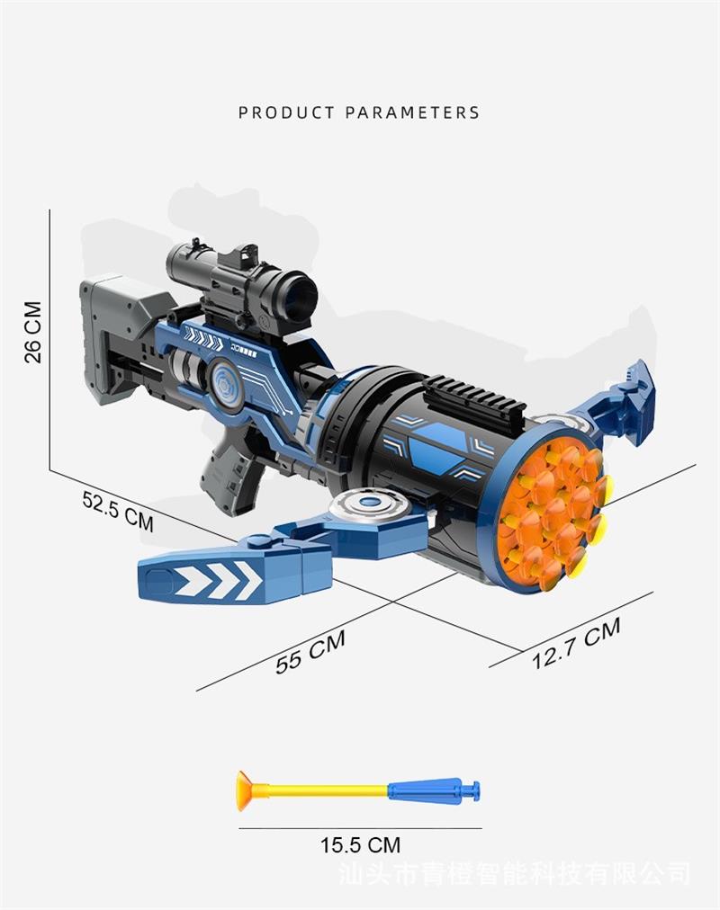 Chow Dudu Shooting Game Soft Bullet Gun 12 Bursts of Electric Crossbow