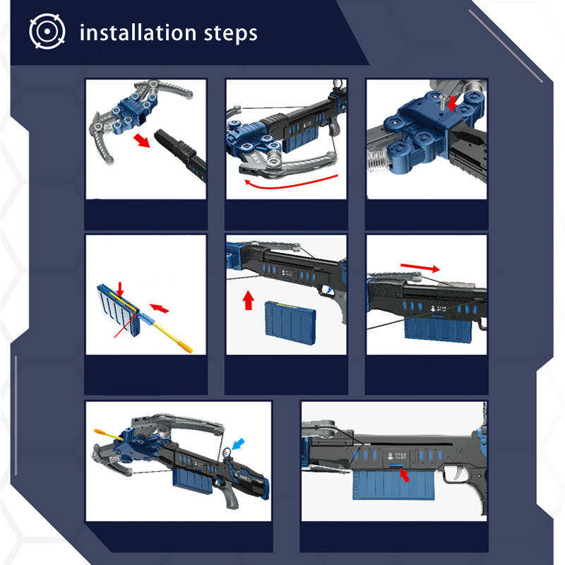 Chow Dudu Shooting Game Soft Bullet Gun 6 Bursts of Crossbow (2)