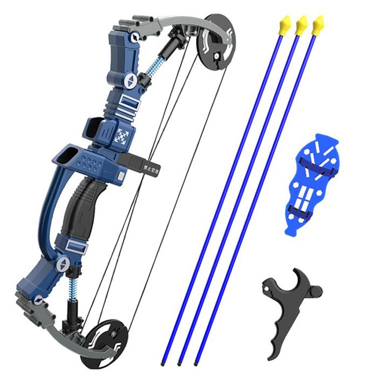 Chow Dudu Shooting Game Soft Bullet Gun Arc & Arrow Set cù 3 Frecce (1)