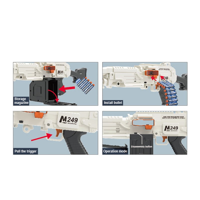 Chow Dudu Shooting Game Soft Bullet Gun GW366 M416 Assault Rifle Set (3)