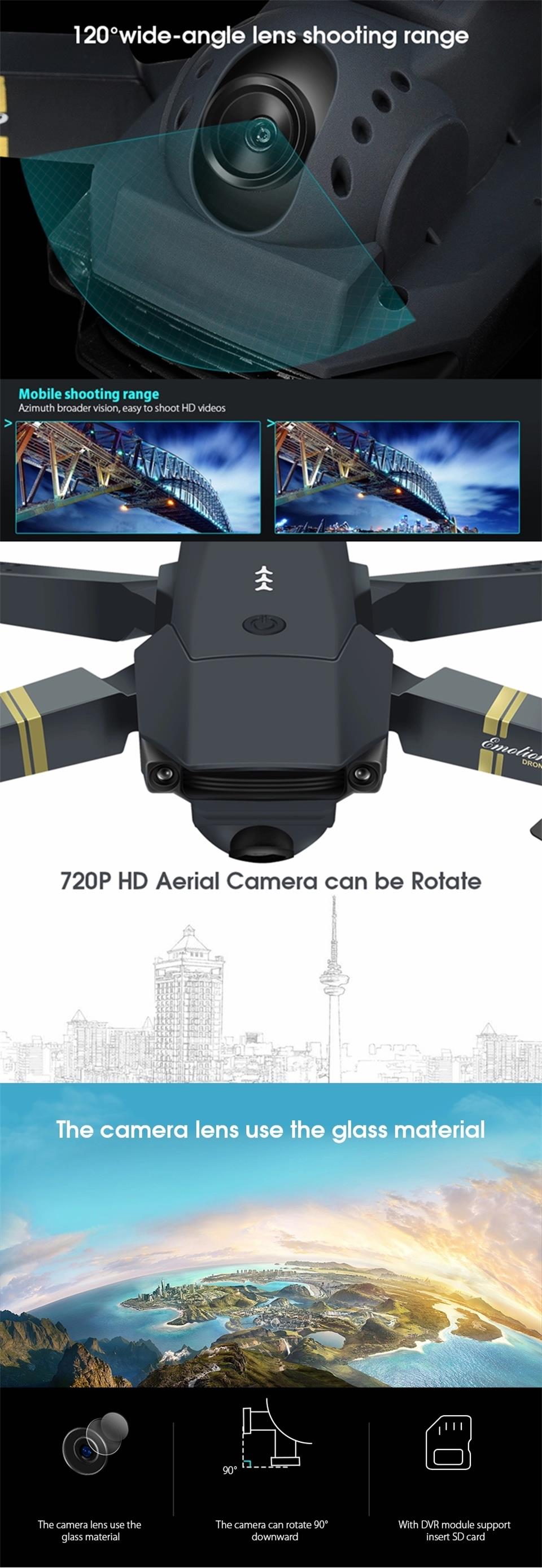 GLOBAL DRONE GD58 Faltbare Selfie-Taschen-RC-WLAN-Drohne mit 4K-Kamera vs. E58 (3)