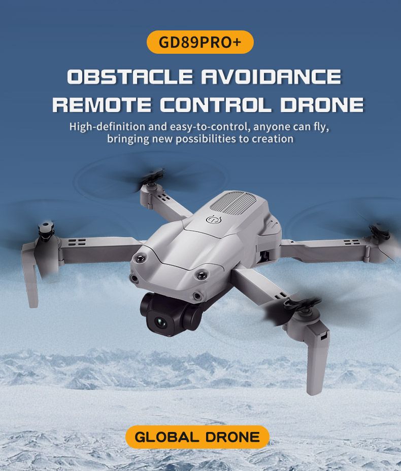 GLOBAL DRONE GD89 Pro Plus Foldbar RC WIFI Drone med 5-sidet forhindring (1)