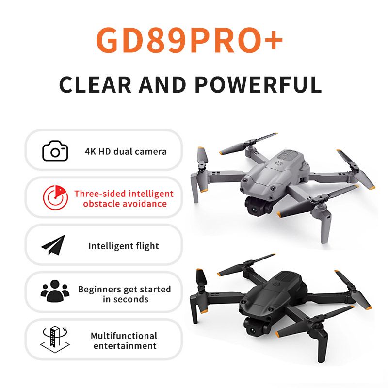 GLOBAL DRONE GD89 Pro Plus opklapbere RC WIFI-drone mei 5-kant obstakels te foarkommen (10)