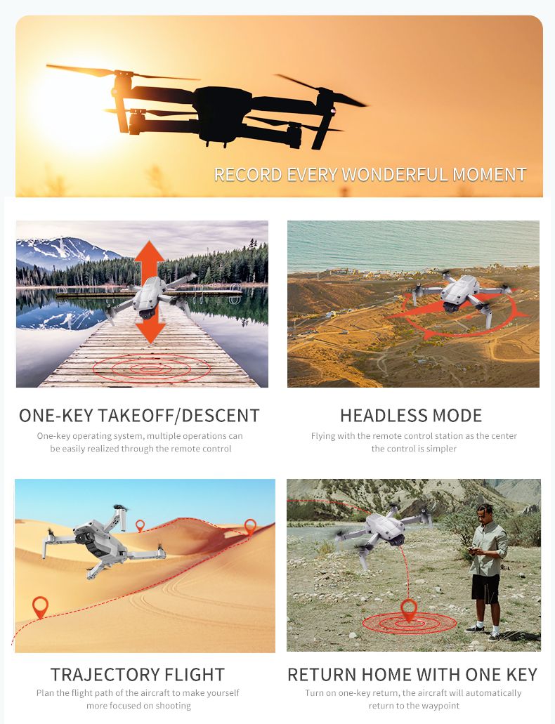 GLOBAL DRONE GD89 Pro Plus skladací RC WIFI dron s 5-stranným vyhýbaním sa prekážkam (9)