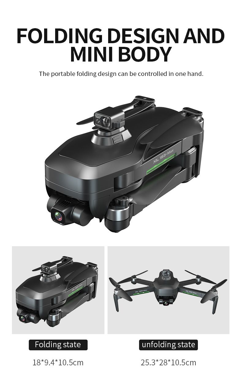 Глобал Drone 193 Max GPS-ийн сойзгүй дрон, саад тотгороос зайлсхийх мэдрэгчтэй (14)