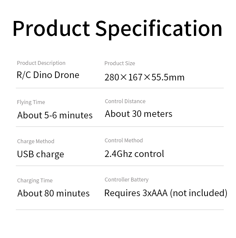 Global Drone Funhood GD2202 የፈጠራ RC Pterosaur Dinosaur Drone ከብርሃን ጋር (12)