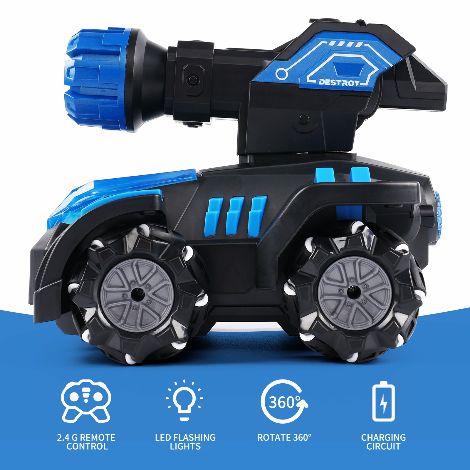 Global Drone Funhood GF2220 vízbomba tank RC autó kiváló minőségű gyerekjátékok karácsonyra (6)