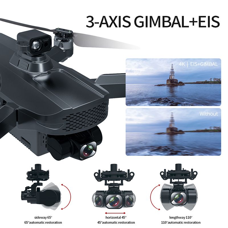 Global Drone GD011 Pro กล้อง GPS โดรนไร้แปรงถ่านพร้อมเซ็นเซอร์หลีกเลี่ยงอุปสรรค (5)