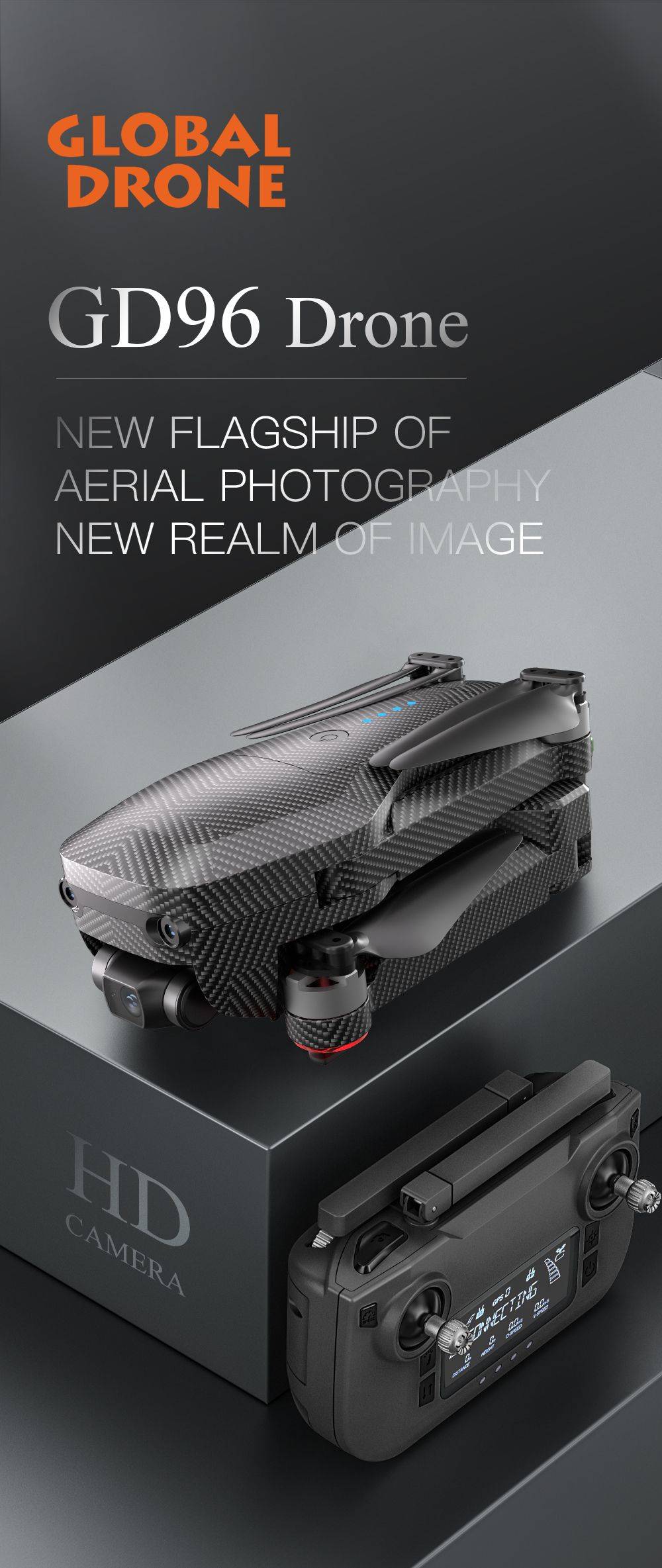 Global Drone GD96 Sony камерасы 3-ок щеткасыз Gimbal дрон эки визуалдык тоскоолдуктардан качуу (1)