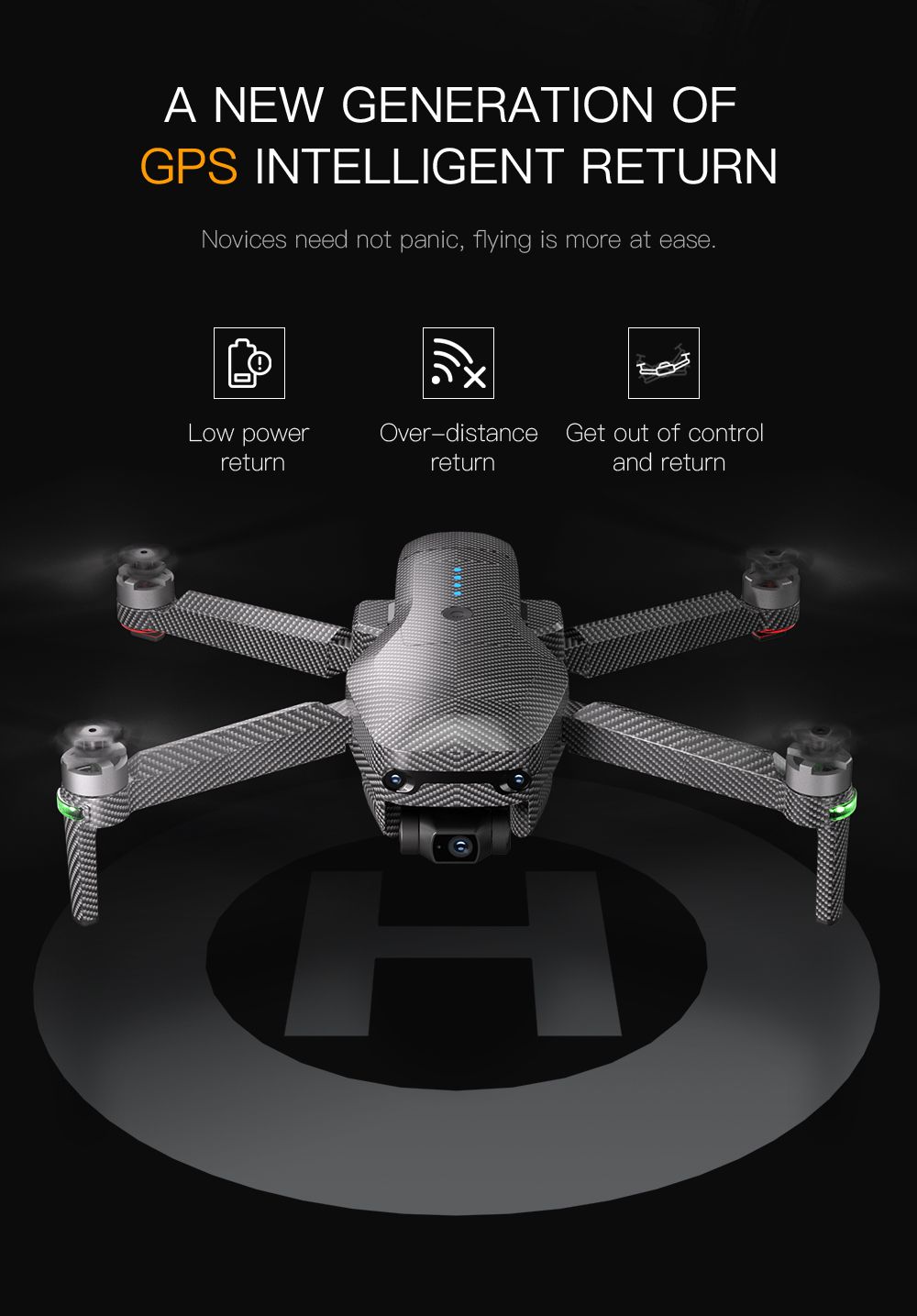 Dron Global Drone GD96 Sony Cámara de 3 eixes sin escobillas Gimbal Drone con Doble Evitación Visual de Obstáculos (12)