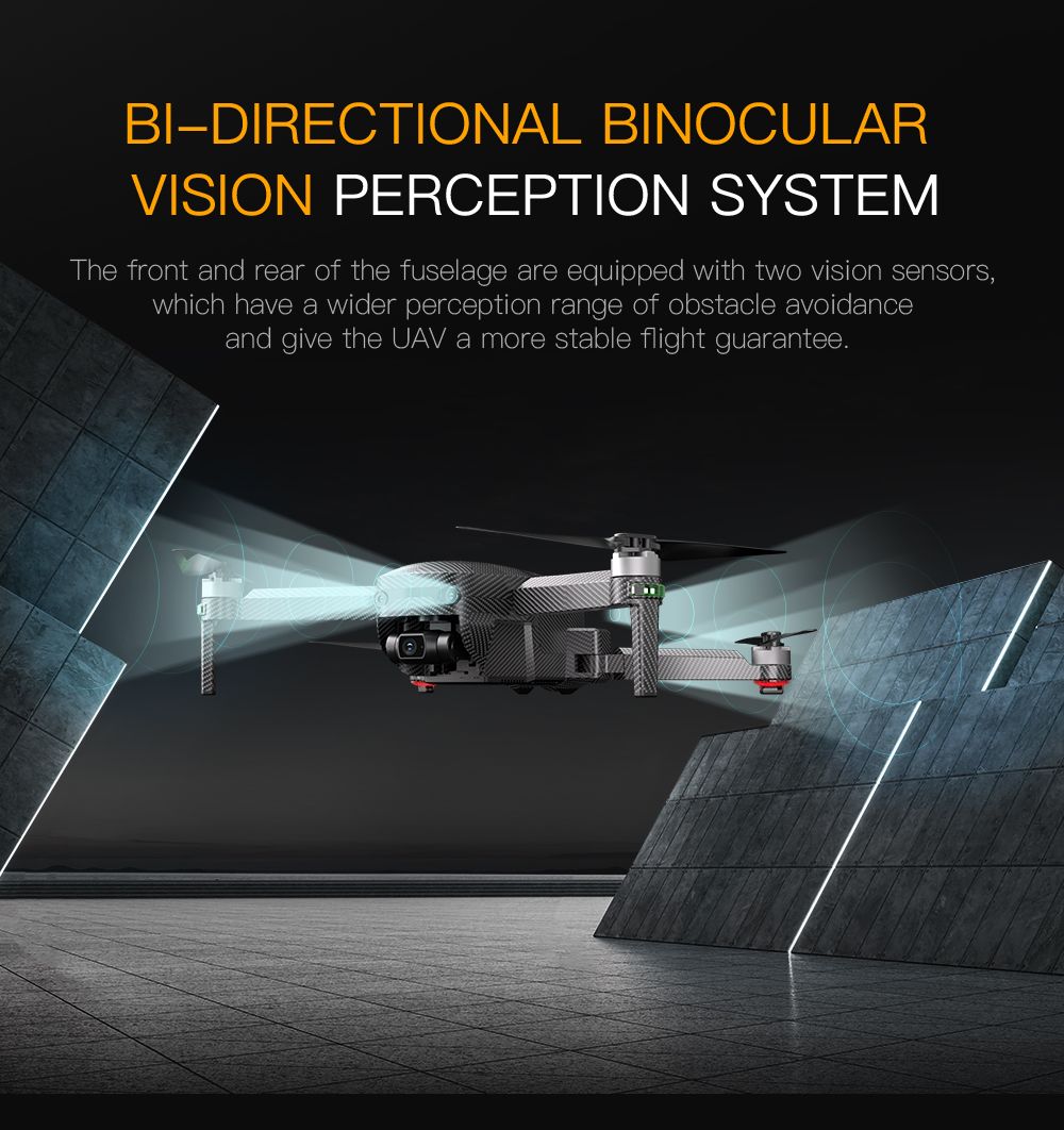Global Drone GD96 Sony Camera 3-Axis Brushless Gimbal Drone sareng Dual Visual Obstacle Avoidance (3)