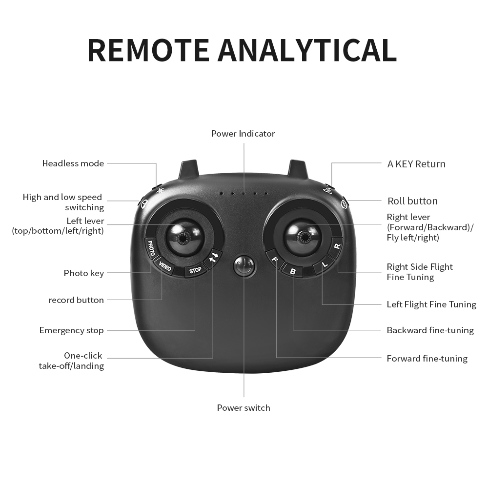 Global Drone GW8L RC Drone Mini Phantom (uden kamera med 4K-kamera) (15)