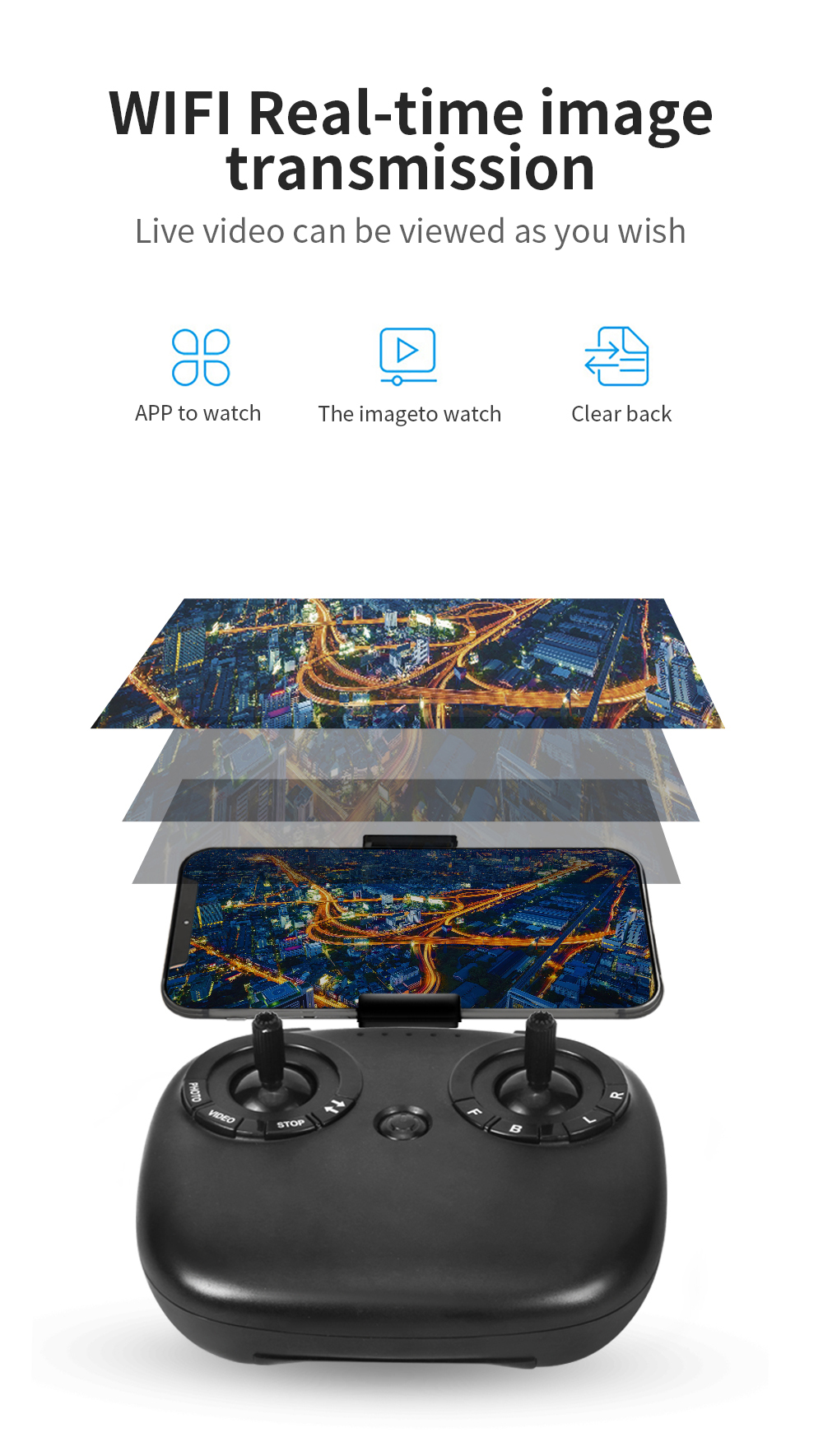 Global Drone GW8L RC Drone Mini Phantom (ilman kameraa 4K-kameralla) (5)