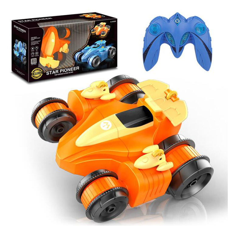 Qlobal Əyləncəli GF2655 RC Rolling Stunt Car, çevrilmiş təkərləri və işığı (3)