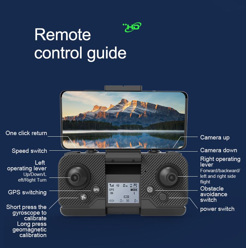 Ho Fihla ho Ncha Globaldrone GD94 Max GPS Drone E nang le Litšitiso tse Mahlakoreng a 5 (16)