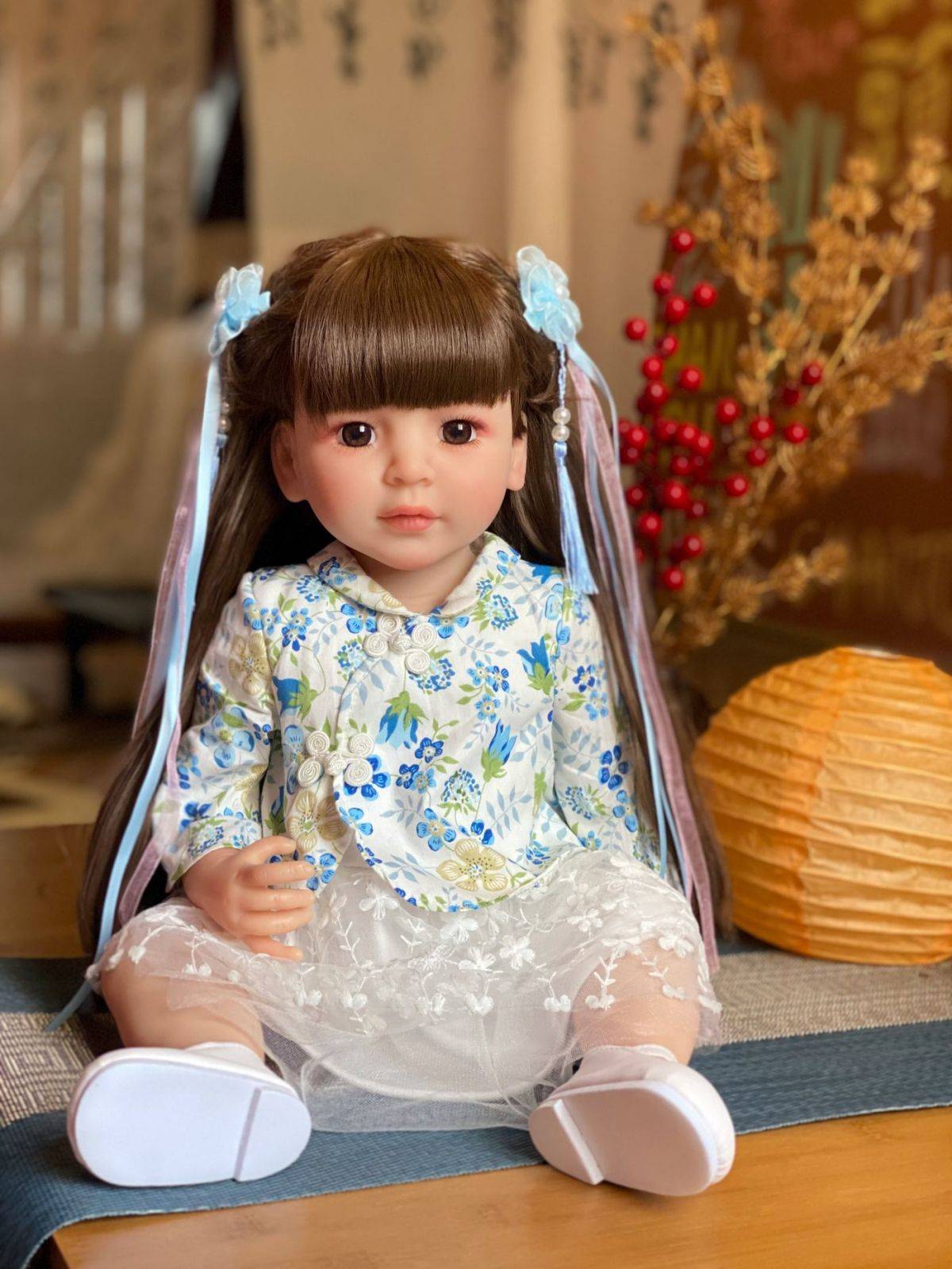 Bambole Reborn in silicone Bambole morbide e carine alla moda Bambole Reborn Bebe 55 cm Giocattoli per bambini per ragazze (8)
