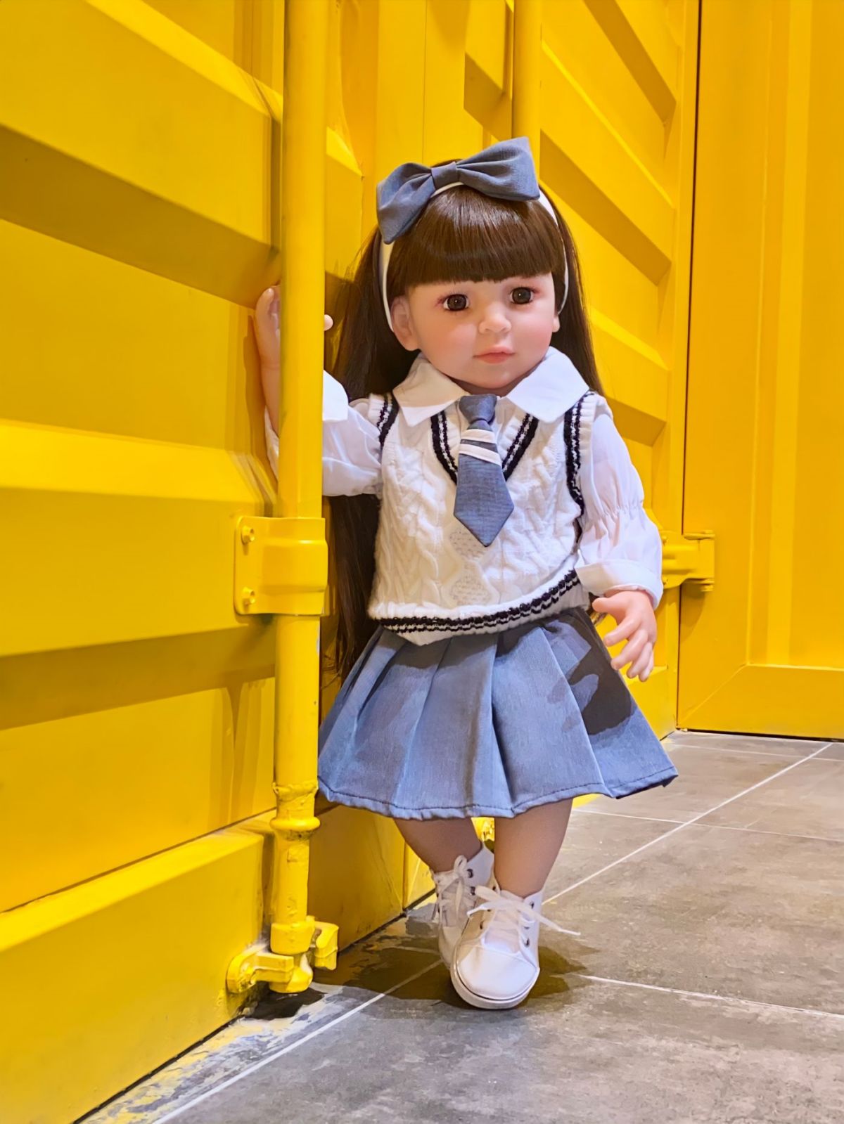Reborn Baby Dolls Silikona Cute, Mīksta Babies Lelle Mode Bebe Reborn Lelles 55cm Bērnu rotaļlietas meitenēm (9)