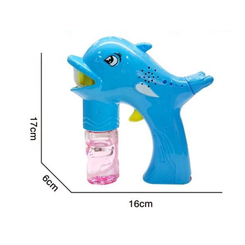 Chow Dudu Bubble Toy GF6235 Electric Dolphin Bubble Gun with Light & Music (1)(1)