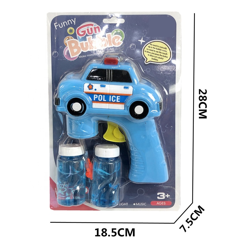 Chow Dudu Bubble Toy GF6315 Cute Police Car Bubble Gun With Bubble Water (4)