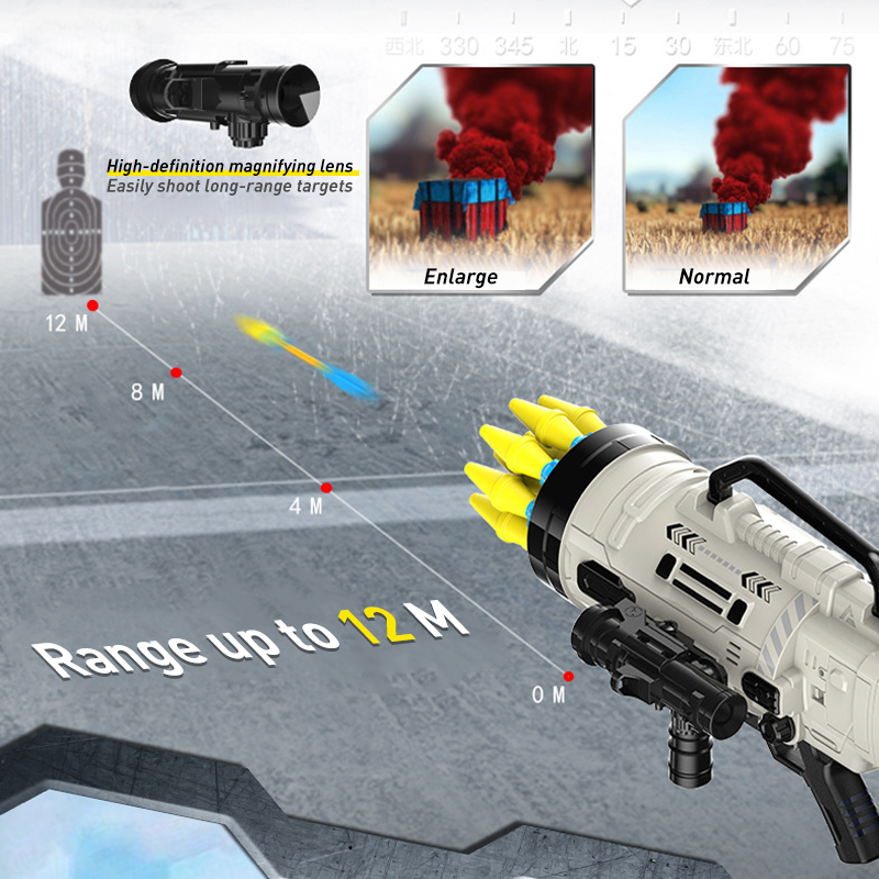 Chow Dudu Shooting Game Soft Bullet Gun 12 Bursts of Bazooka RPG (3)