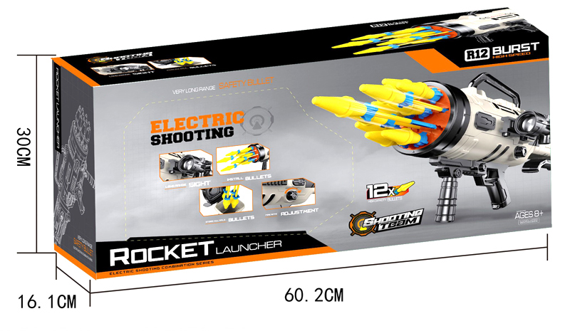 Chow Dudu Shooting Game Soft Bullet Gun 12 Bursts of Bazooka RPG (7)