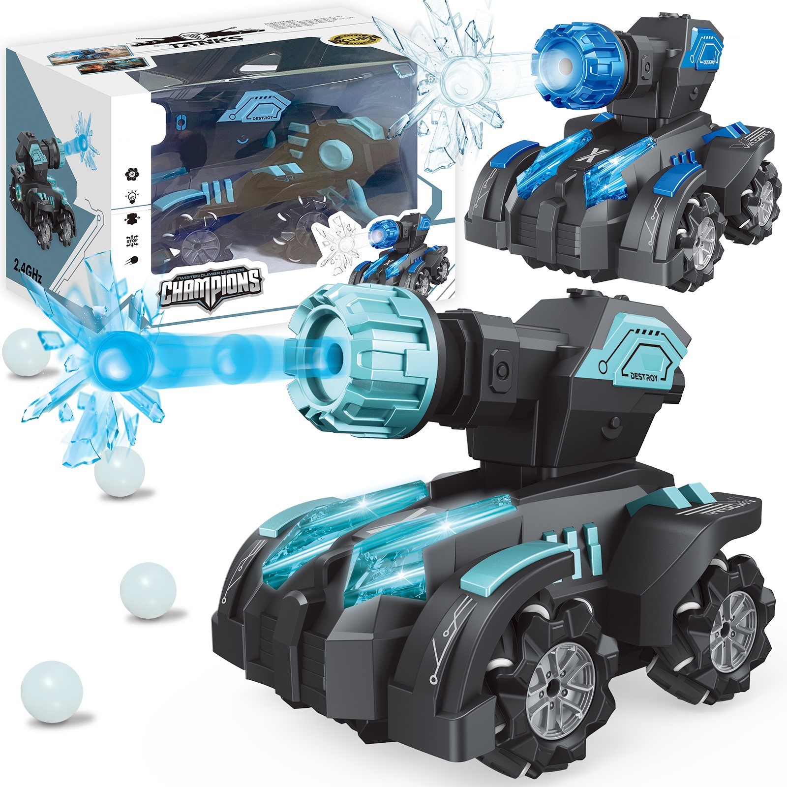 Global Drone Funhood  GF2220 Water Bomb Tank RC Car High Quality Kids Toys For Christmas (2)